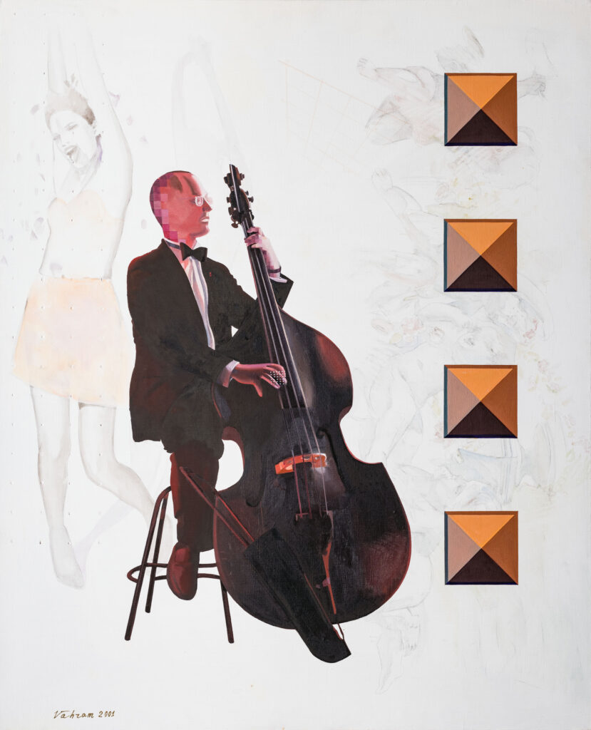 Stringed cry, 2001, Öl auf Leinwand, ca. 80x100 cm