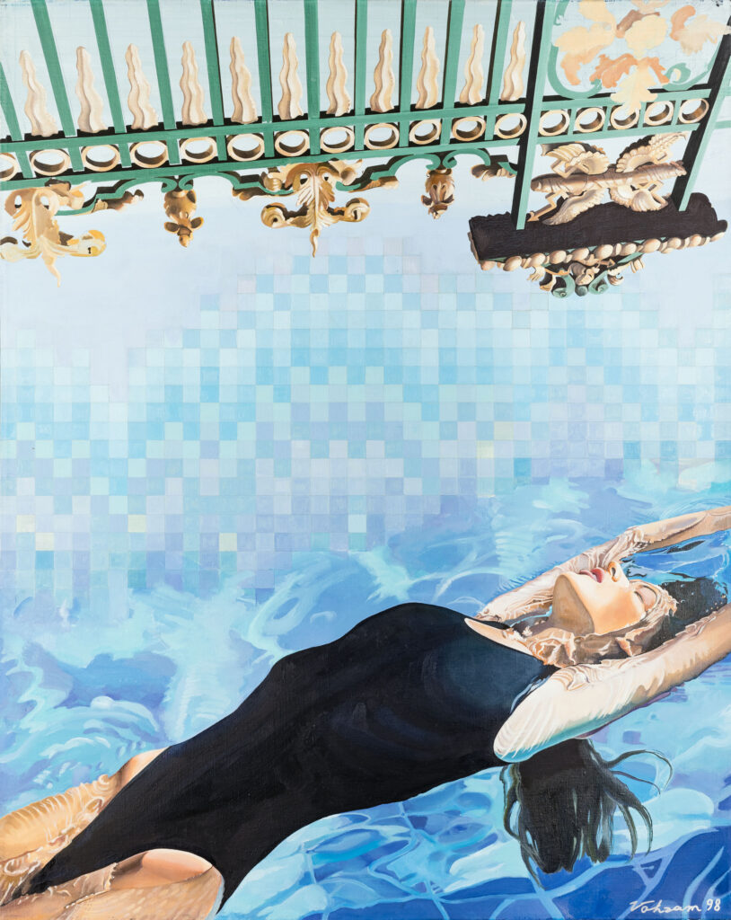 Computerwater, 1998, Öl auf Leinwand, ca. 80x100 cm