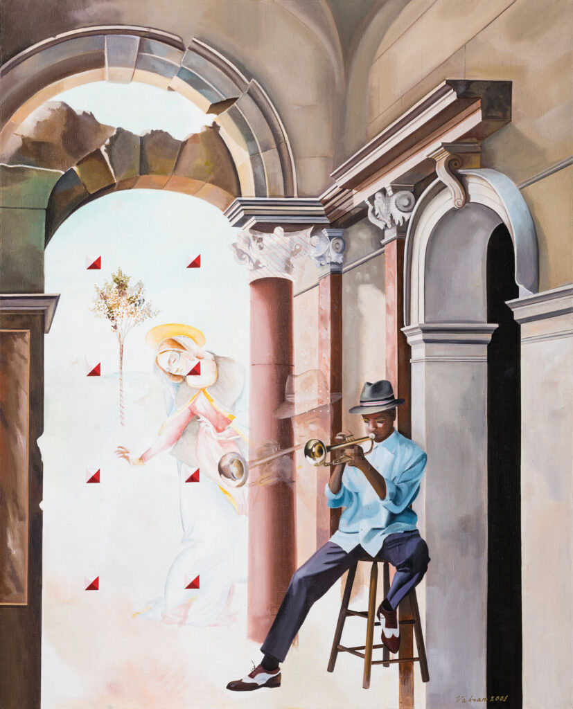Solo in the space, 2001, Öl auf Leinwand, ca. 80x100 cm